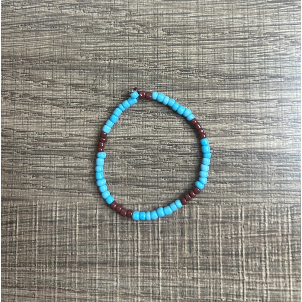 Blue & Brown Cute Diy Handmade Cute Kids & Teens Beaded Seed Bead Braclet